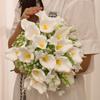12Pcs White Calla Lily Artificial Flowers Bouquet Fake Flower For Home Decor Party Supplies Wedding Decoration Vase Accessory