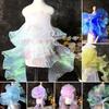 2 Yards Mermaid Pleated Flower Lace Magic Color Laser Gradient For Wedding Wave Striped Decoration Cloth Wide 15CM