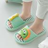 Dinosaur Spring and Autumn Linen Slippers Children and Boys Cartoon Cute Thick Bottom Breathable Home Parent-child Cotton and Linen Slippers