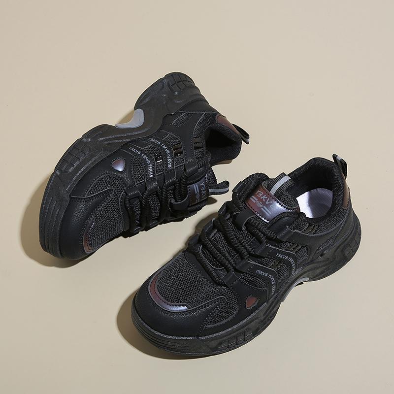 Модные высококачественные женские кроссовки на толстой подошве 2024 года Новые женские повседневные кроссовки на толстой подошве Модные спортивные сетчатые туфли на шнуровке