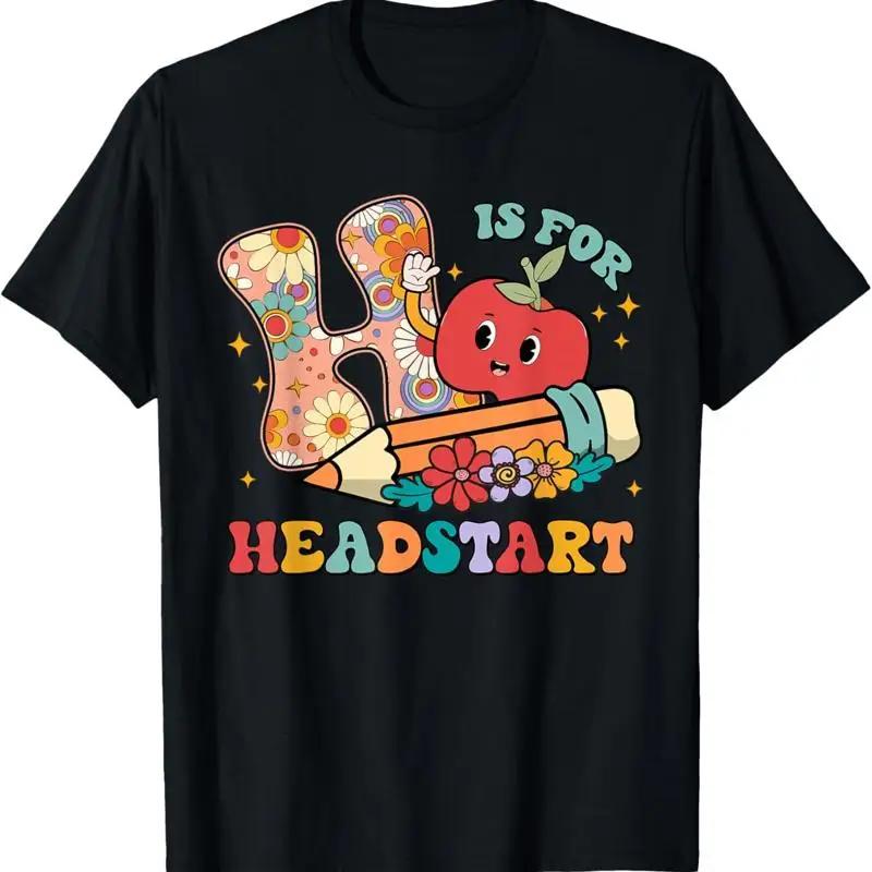 Крутая футболка H как Headstart, смешная, для школы, размер S