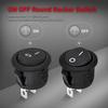 DaierTek ON Off Round Rocker Switches SPST 20Mm Mini 12 Volt DC Mini Circle Toggle Switch 12V For Car Automotive RV 2 Pin Switch 120V Wired