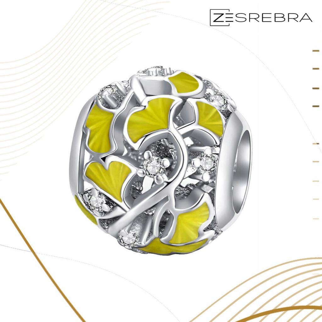 Charms Twigs 925 Bead S925 Pendant Leaves Zircons Beads