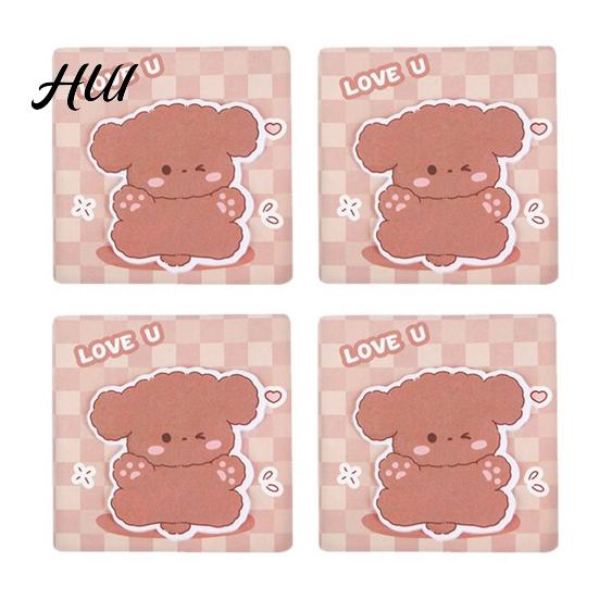 Cute Nopte Pad 4Pcs Sticky Paper Special-Shaped Cartoon Design Self Adhesive Note Pads Reusable Stable Stickiness Thickened Ink-Proof Compact Portable