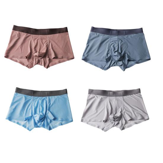 Мужское боксерское нижнее белье со средней посадкой, высокой эластичностью, облегающие шорты-брифы