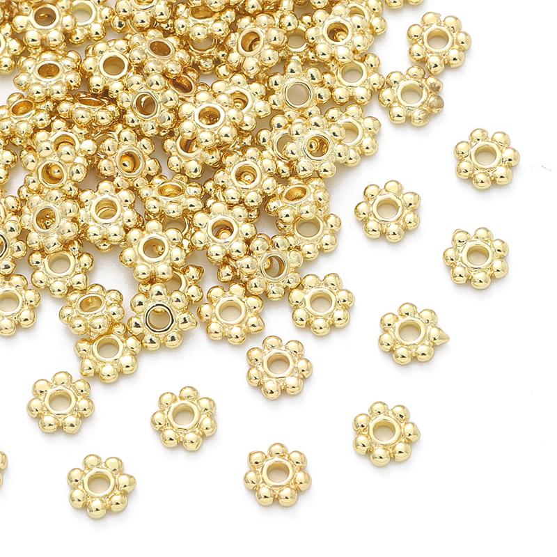 10 шт., медная корзина с покрытием, снежинка, разделительные бусины для DIY, ожерелье, браслет, серьги, изготовление ювелирных изделий, аксессуары для рукоделия