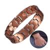 Ikuinen Wristband Magnetic Pure Copper Bracelet Male 18mm Wide Football Pattern Copper Magnetic Bracelet Chain Bracelet