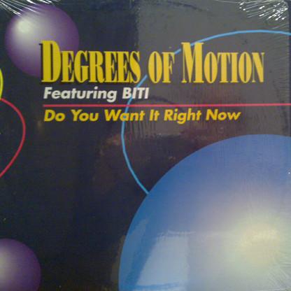 12inch Record DEGREES OF MOTION BITI STRAUCHN Do You Want It Right Now ESQ181 Esquire Records 1991 US Dance Electronica Used