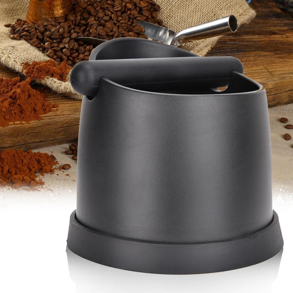 Large Plastic Coffee Knock Out Box Espresso Coffee Grounds (Black)