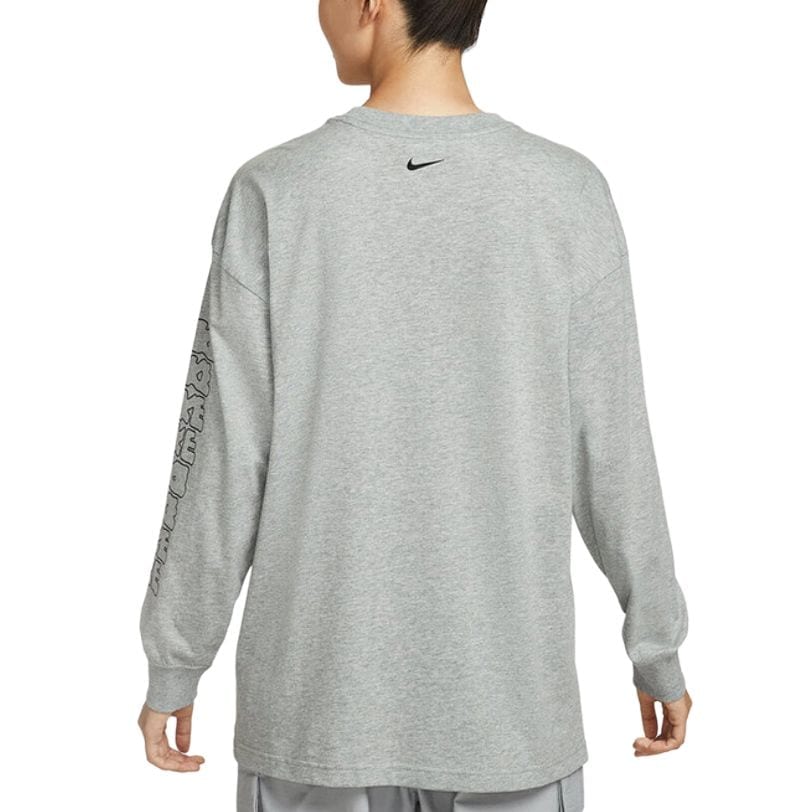 Nike T Shirts Women's Gray Crew Neck Moderate II0461-063