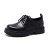 Fashion Luxury Brand British Style Lace Up Oxford Shoes Men Thick Soled Round Toe Leather Casual Leather Shoes Outdoor Sports Work Shoes