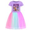 Kpop Demon Hunters Girl Cotton Rainbow Lace Dress For Girls Ages 3 To 8