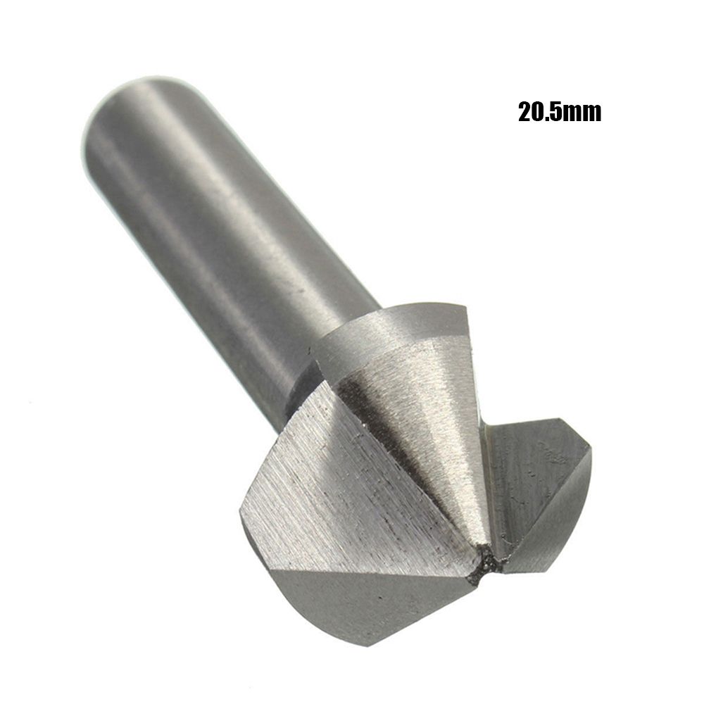 90 Degree Hard Metals 3 Flute Cutter Tool Hand Power Tools Countersink Drill Bit Three Edge Chamfer