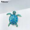 Модная креативная брошь в виде черепахи с изображением животного, индивидуальная брошь с эмалью и цирконом для женщин, ювелирные изделия PD1567