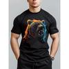 Animal Bear Men's T-Shirts Fashion Casual Personality Hip Hop Harajuku Streetwear 3D Printed Short Sleeve Tees Tops