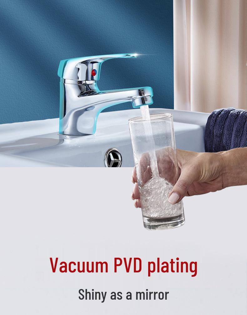 Полностью медный однорычажный смеситель для раковины на столешницу в ванной комнате для горячей и холодной воды