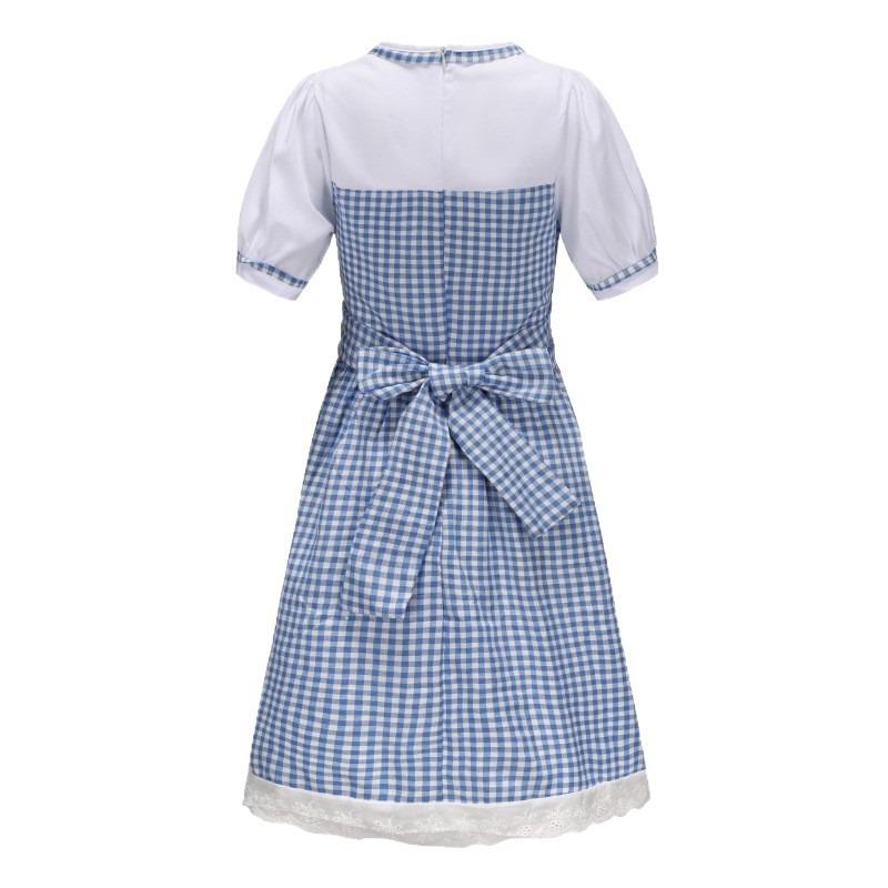 Хэллоуин Волшебник страны Оз Дороти Синее клетчатое платье Пасторальное платье горничной Костюм для выступления