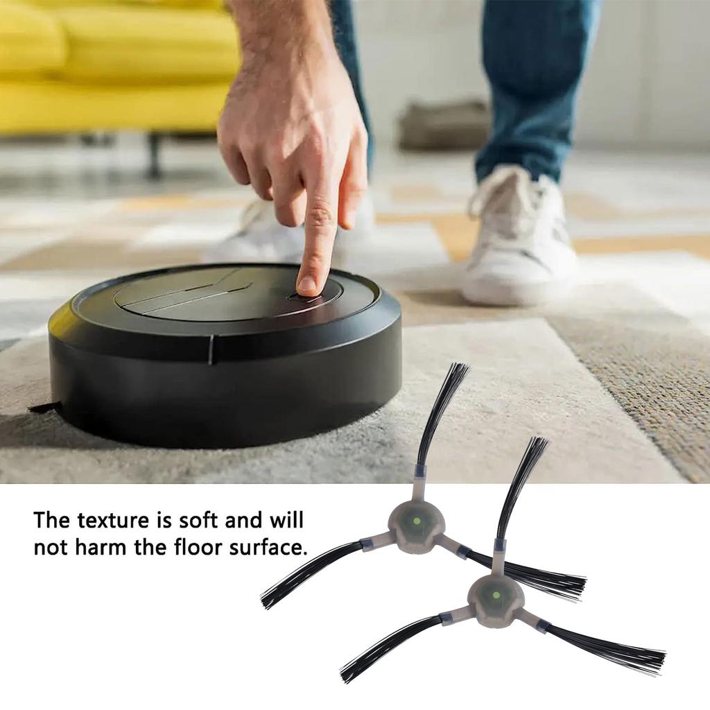 4 пары 3-лопастных боковых щеток для пылесоса Lefant M210 M210S M210B M213, сменные аксессуары для боковых щеток