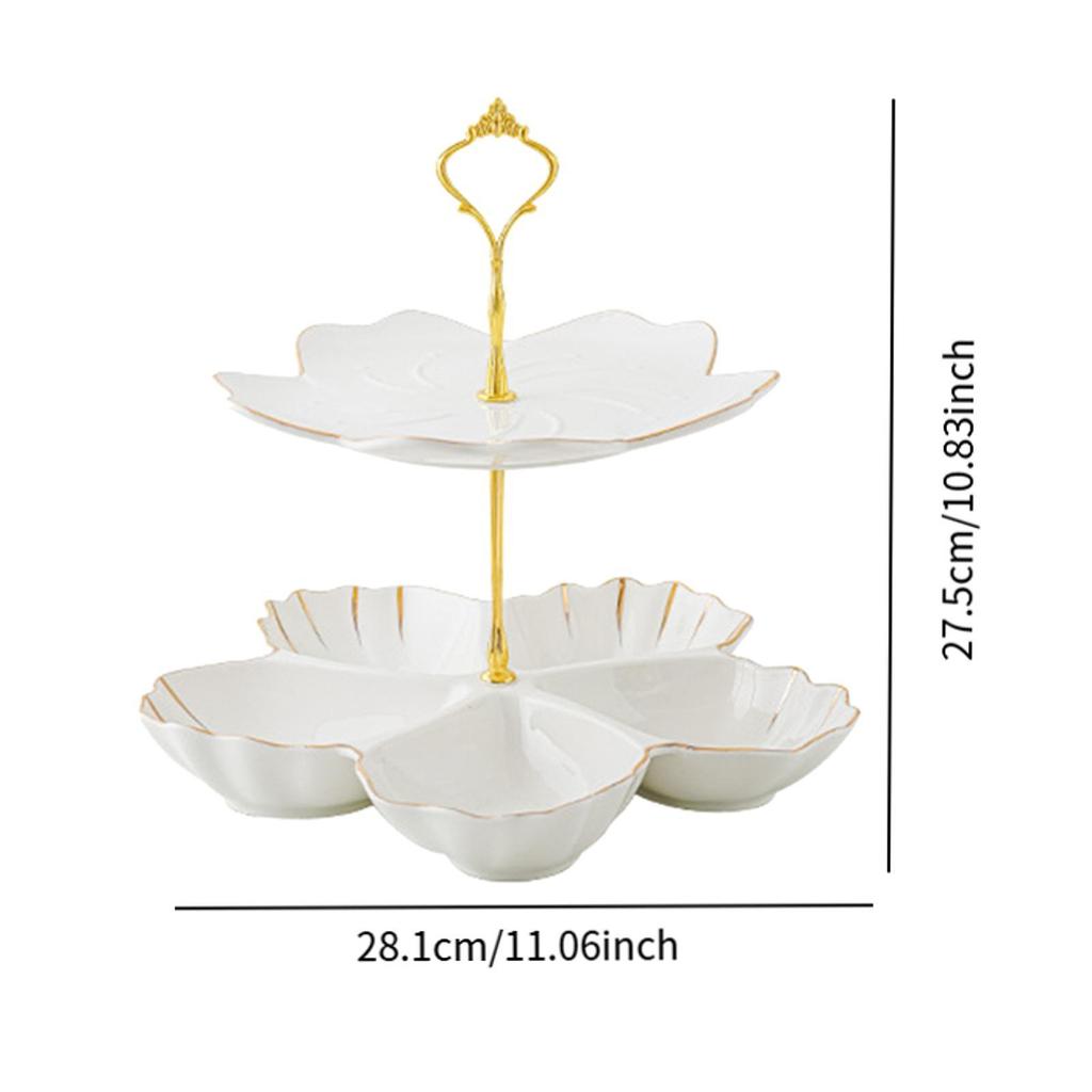 Tiered Ceramic Cake Stand Tiered Serving Tray for Birthday Wedding Donuts