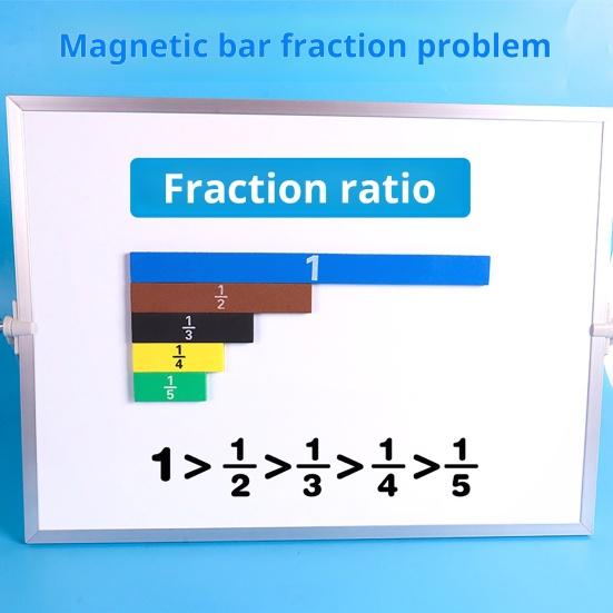 Плитка с магнитными дробями, математические манипуляции, практическое визуальное обучение, блоки с радужными дробями, образовательный комплект для начальной школы для детей
