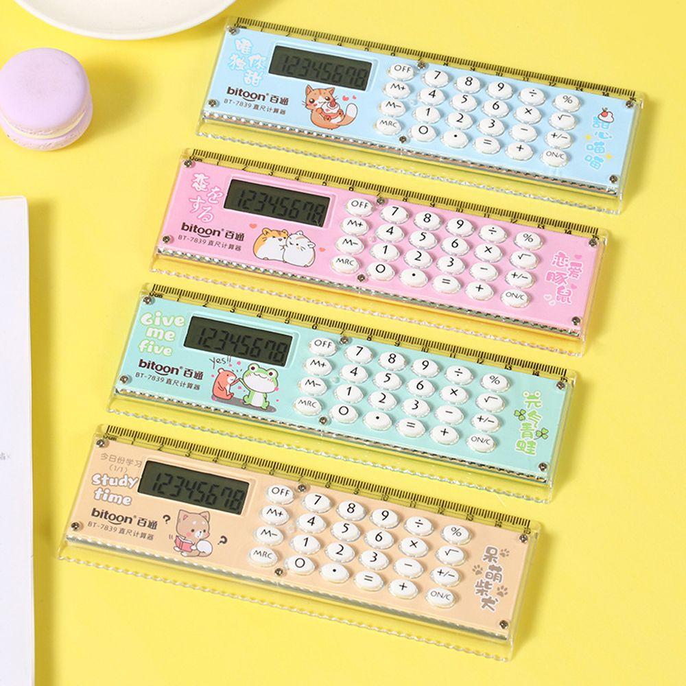 Stationery Ruler Computer Transparent Ruler Ruler With Calculator Energy Ruler Calculator