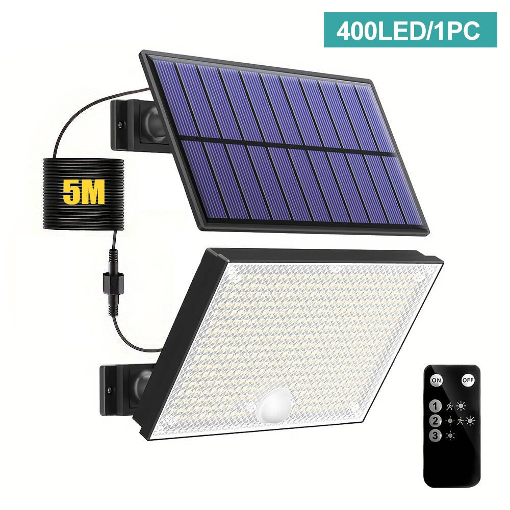 Solar Outdoor Motion Sensor Lights 348/328 LED Security Flood Wall Lamp Remote Control 270° IP65 Waterproof Outdoor Lighting
