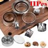 11Pcs DIY Biscuit Mold Stainless Steel Cookie Cutter Baking Pastry Mold  for Home Kitchen Bakery