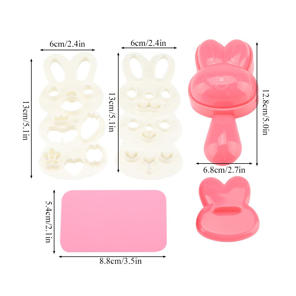 DIY Bunny Shape Food Grade PP Material Sushi Rice Roll Bento Mold Handicraft Rice Roll Mold