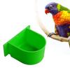 1PC Creative Cage Accessories Semicircle Shape Plastic Food Water Bowl Bird Feeder Pet Supplies