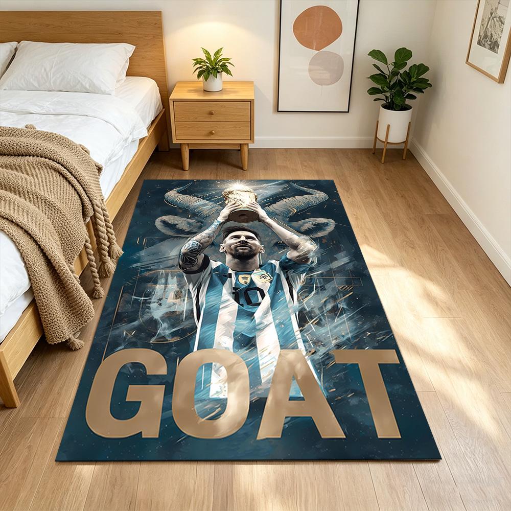 Colorful Soccer Player Carpet Perfect for Game Room Dining Room Living Rooms Balcony Anti-slip Rug Office home decor