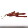 Casual Ladies Leather Thin Belt With Minimalist Knot Design And Alloy Closure