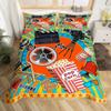 Movie Theater Duvet Cover Set Cinema Ticket Bedding Set Filmstrip Comforter Cover Bedroom Decor Bedspread Cover Full Size 2/3pcs