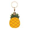 Protective Leather Keychain Anti-lost PU Fruit Key Rings Cartoon Key Holder  For Access Card