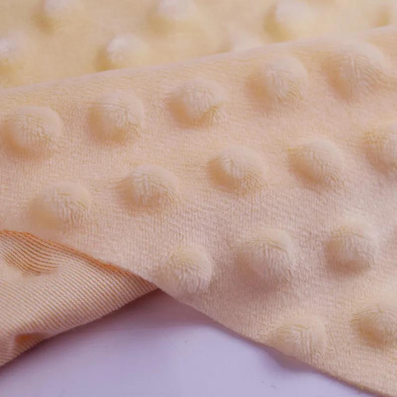 1 Yard Super Soft Minky Dot Fabric Sewing Baby Blanket Toys Material Antipilling Eco-Friendly Polyester Handwork Plush Fabric