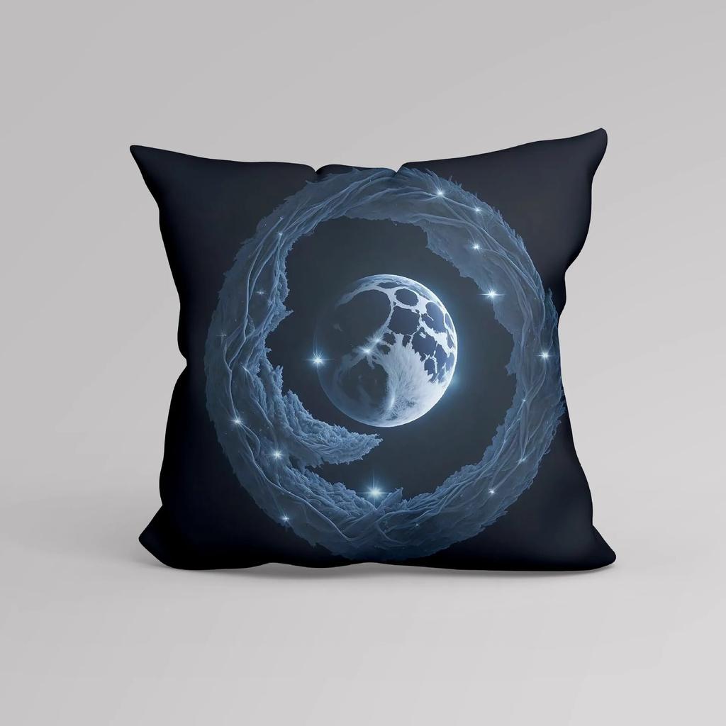 Luxury Home Decor Cushion Cover Office Sofa Cushion Cover Night Sky Moon Print Pillow Cover