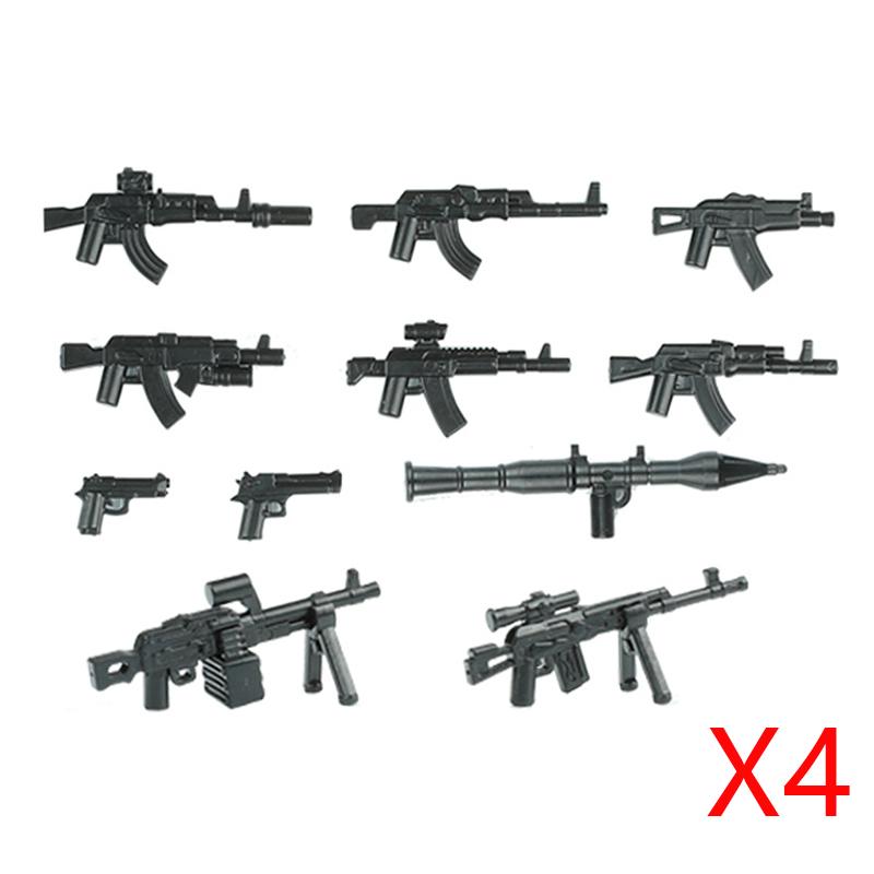 Военное Оружие Строительные Блоки Современные Фигурки Спецназа Солдат Армии Городская Полиция Многоцветные Аксессуары для АК Кирпичики Игрушки