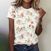 3D Printed Cowboy Horse T-Shirt For Women Colorful Animal Graphic T Shirts Summer Loose Tees Short Sleeves Round Neck Tops