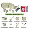 Набор керамической посуды Ailanhui Jia AQ Green Cream Style