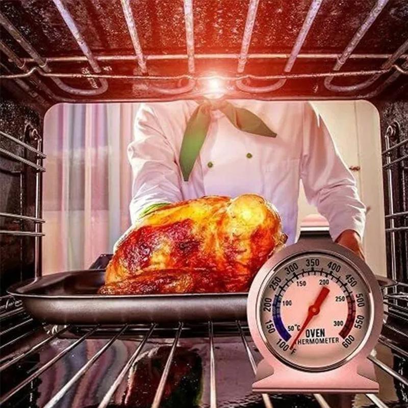 1 шт. термометр для духовки, термометр для духовки из нержавеющей стали, базовый тип, кухонная кулинария для выпечки барбекю, 50-300 °C/100-600 °F
