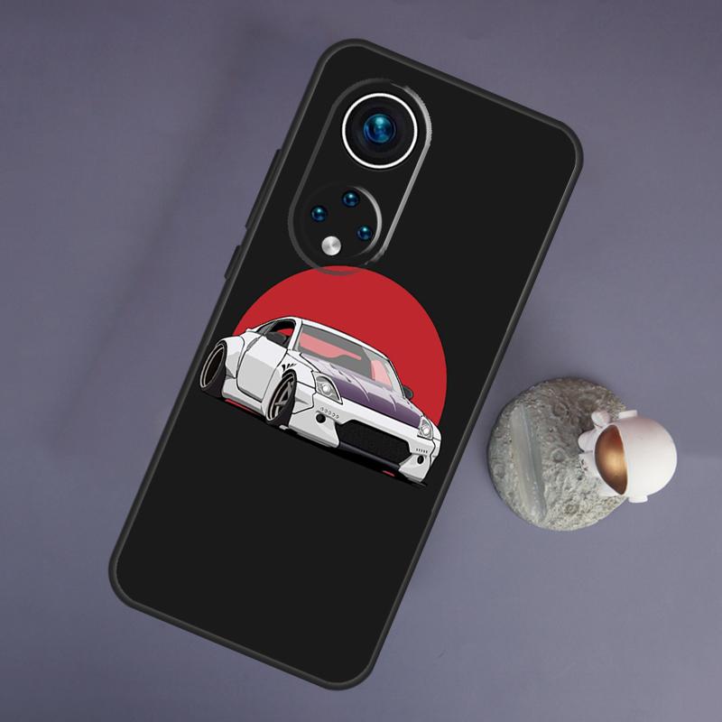 Sports Car JDM Drift 350Z 370Z For Huawei Honor Magic 5 Lite 70 50 X8 X9 a P20 P30 P40 P50 P60 Pro P Smart Nova 9 5T Case