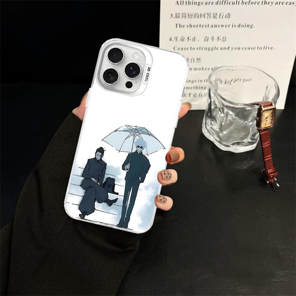 Чехол для телефона J-Jujutsu K-Kaisen Geto Gojo Аниме Для IPhone 16 15 14 13 12 11 Pro Max X XR 8 7 Plus Матовый Ударопрочный Задний Чехол
