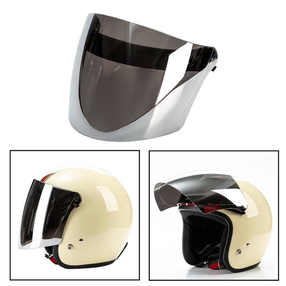 New Motorcycle Parts Universal Wind Shield Lens Helmet Visor 3-Snap Motorcycle Open Face