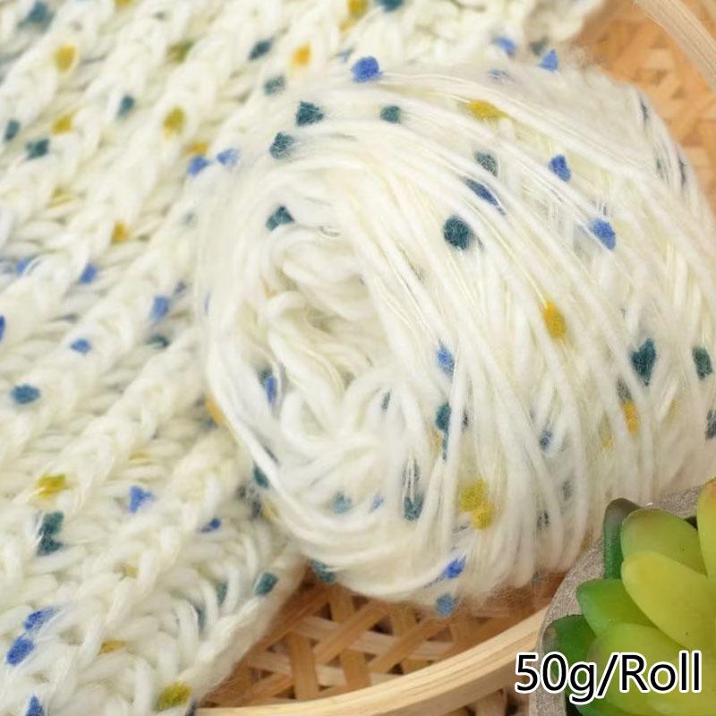 50g/Roll Knitted Craft Thick Thread Knitting Yarn Colorful Scarf Sweater DIY Mohair Yarn Wool Yarn