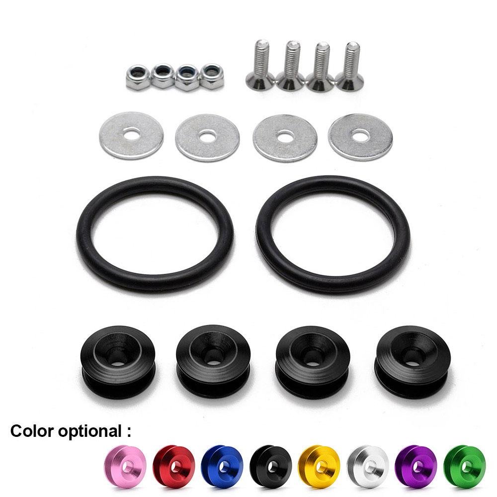 Комплект быстросъемных креплений для бампера автомобиля, алюминиевые крепления для переднего и заднего бампера, для бамперов автомобиля, крыльев, люков, крышек багажника