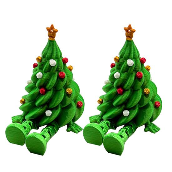 Articulated Christmas Tree Shelf Sitter 3D Printed Christmas Tree Desktop Figurine