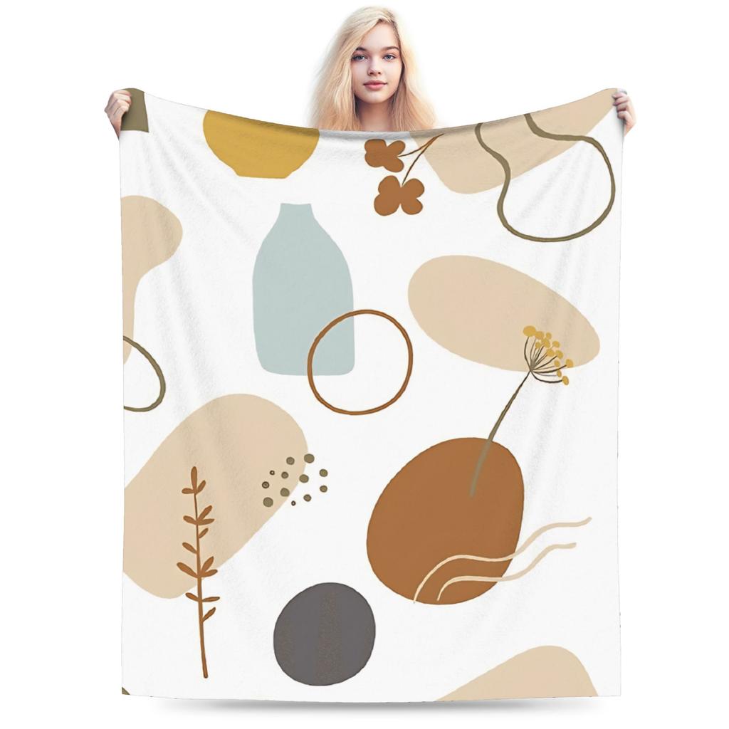 Bohemian pattern Flannel Blanket Winter Warm Soft Throw Blanket for Kids Living Room Funny Bedspread Sofa Bed Cover