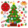 Felt Christmas Tree for Toddlers DIY Xmas Tree Set with Ornaments Indoor Christmas Door Wall Hanging Decorations Xmas Activities Gifts for Kids