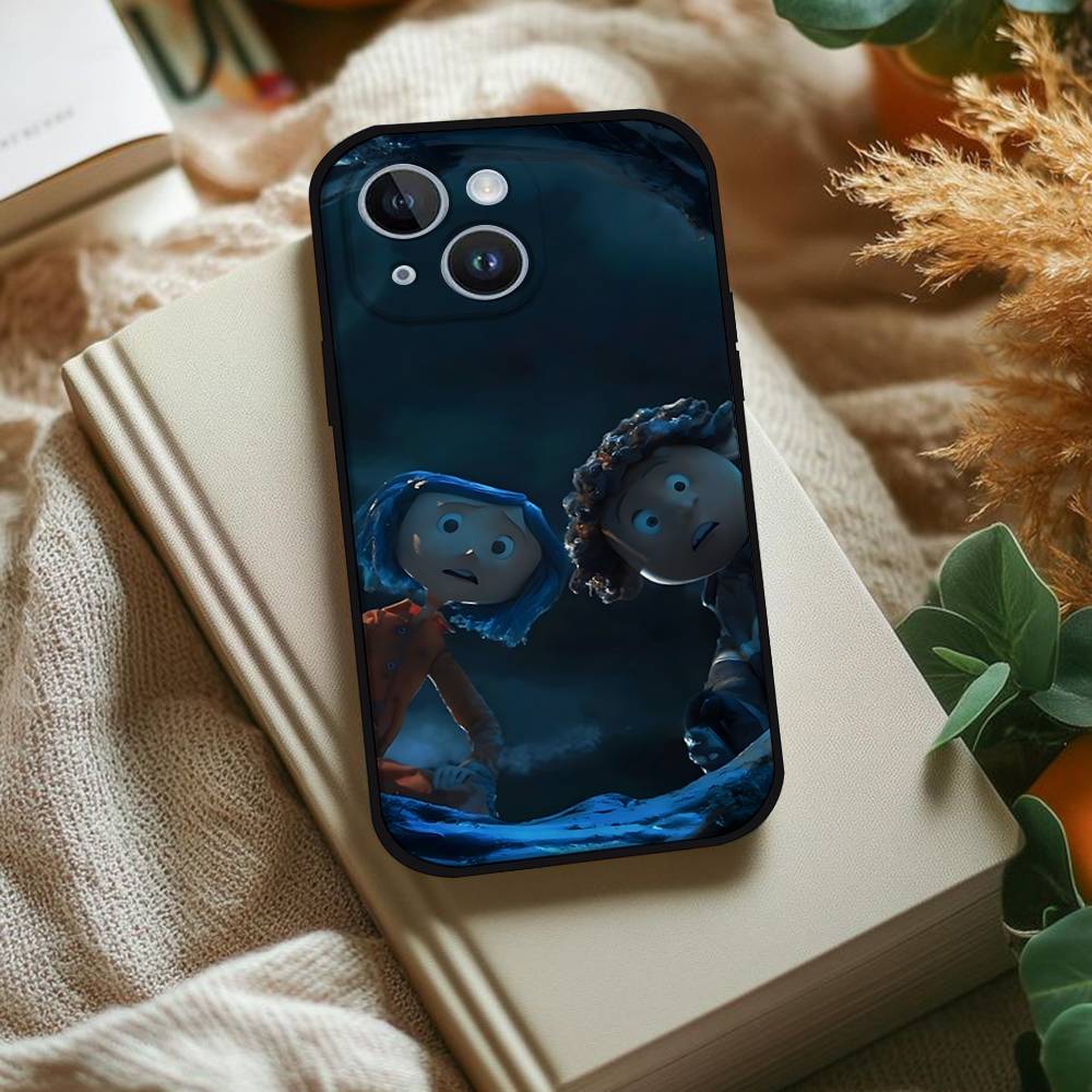 Чехол для телефона C-CoralineS для iPhone 1716 15 14 13 Pro Max 11 12 Mini X Xs XR Черный Силиконовый Чехол
