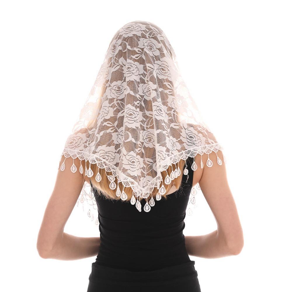 Polyester Triangle Veil Scarf Women Church Prayer Headband Fashion Turban