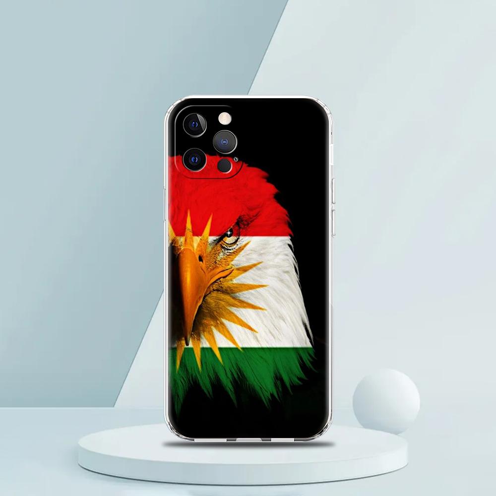 K-Kurdistan Flag Phone Case for iPhone 16 15 14 13 12 Pro Max Transparent Soft for iPhone 11 Pro Max 7 8 Plus XS XR Shell Capas